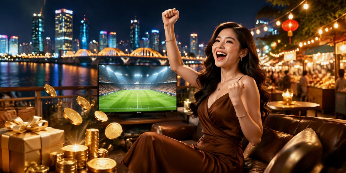Người chơi tại Đà Nẵng kiểm tra chương trình hoàn tiền cashback trên điện thoại bên ly cà phê